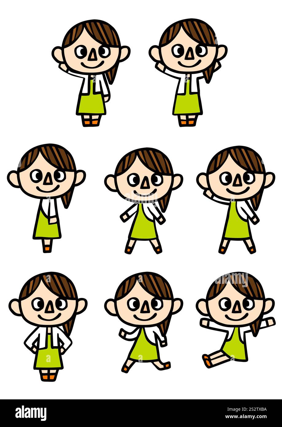 Icône des gens, posant femelle Banque D'Images