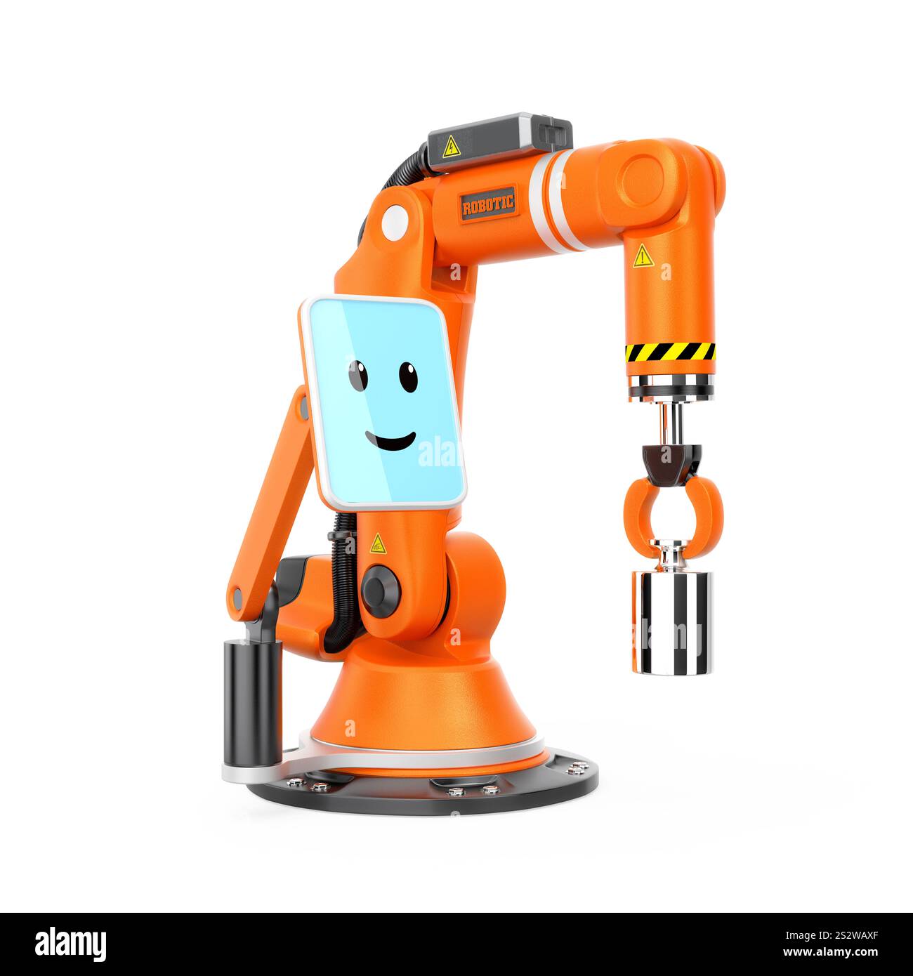 Bras de robot avec moniteur Banque D'Images