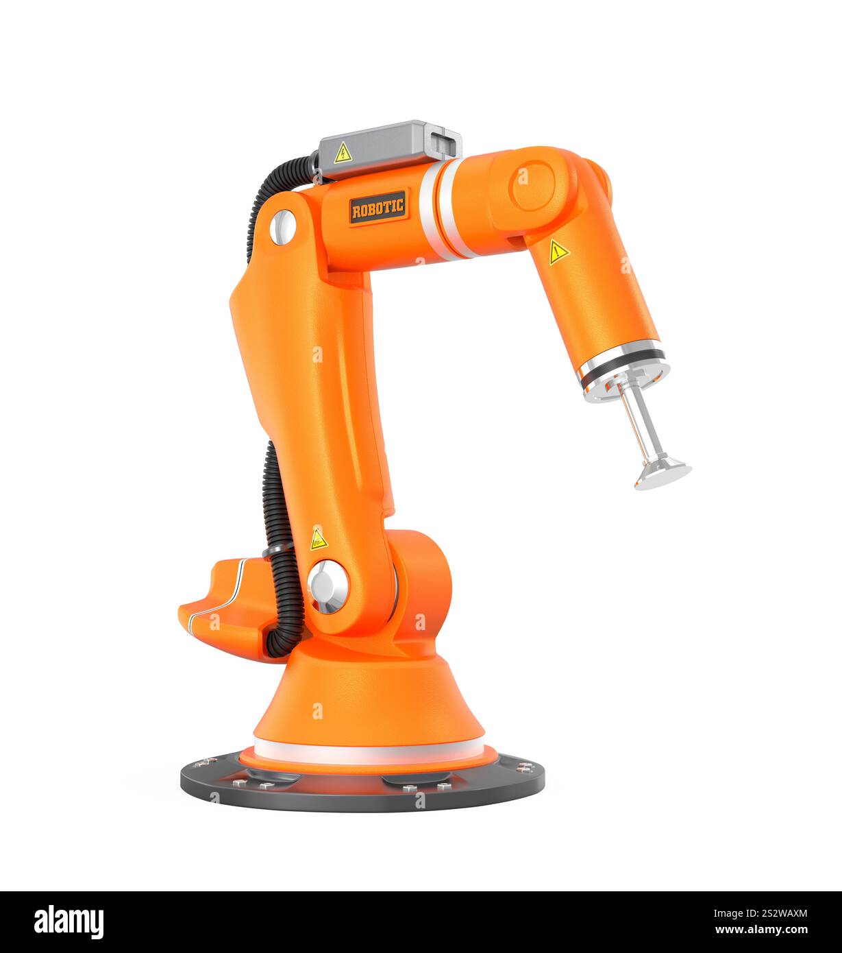 Bras robotique orange Banque D'Images