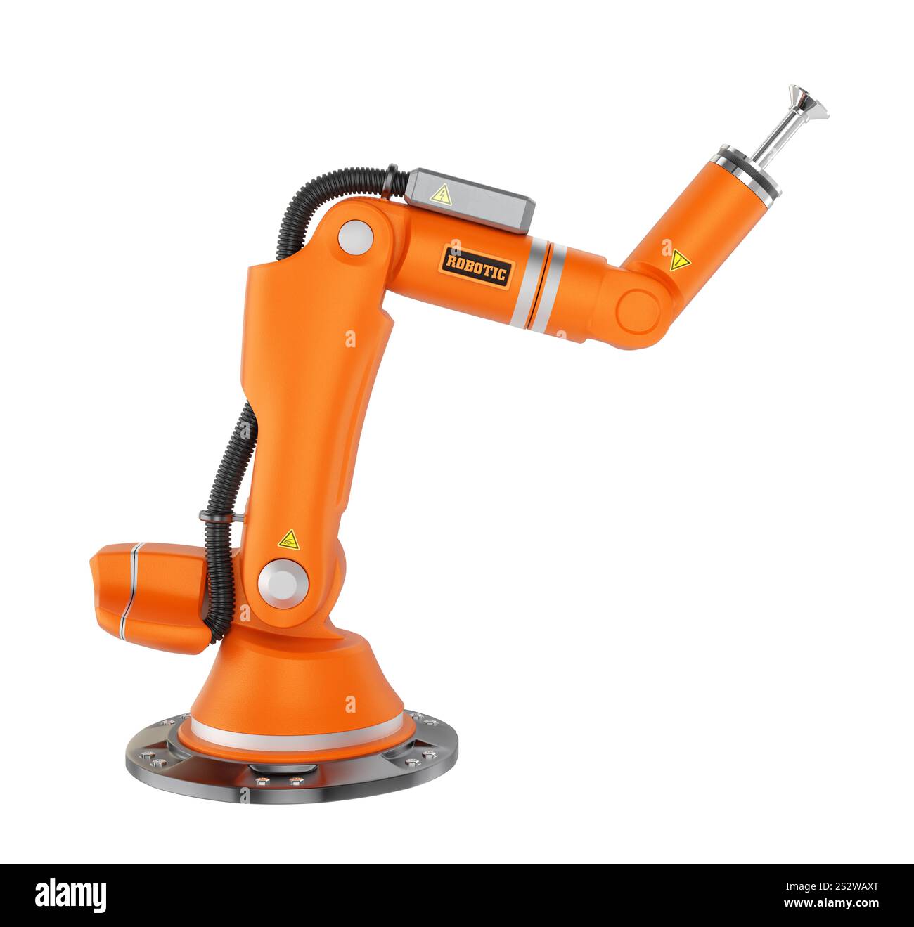 Bras robotique orange Banque D'Images