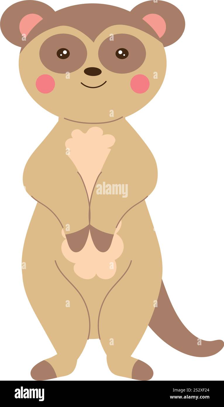 suricat animal du désert Illustration de Vecteur
