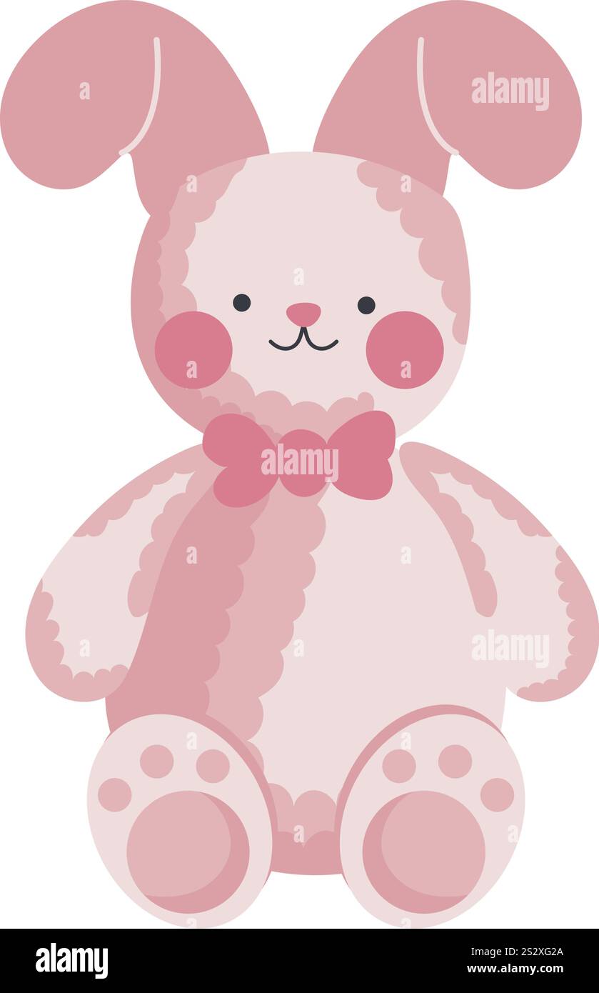 jouet lapin de douche pour bébé Illustration de Vecteur