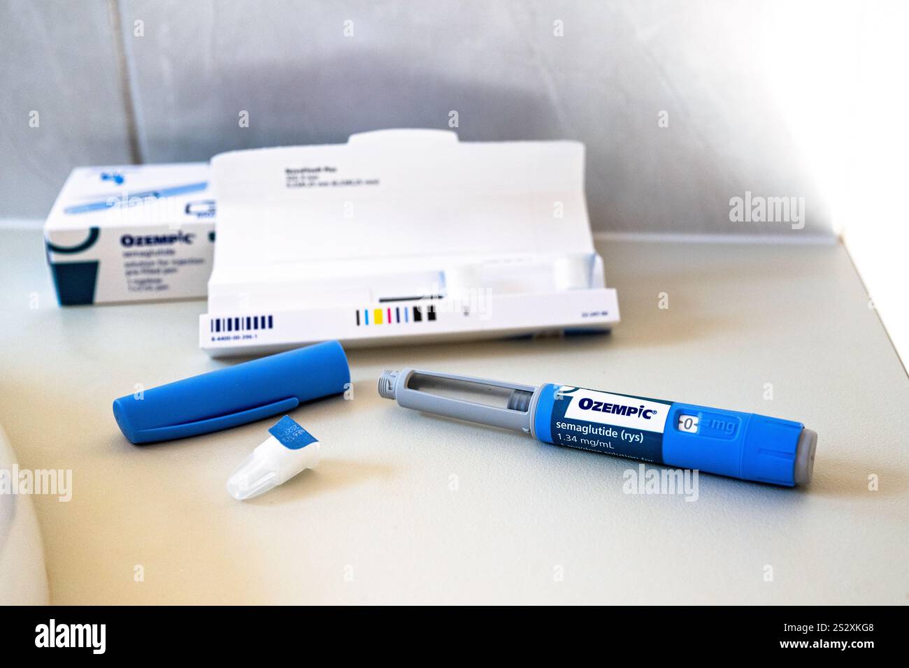 Queensland Australie - 12 juillet 2024 : Ozempic Semaglutide injection, médicament contre le diabète utilisé hors étiquette pour la perte de poids causant une pénurie mondiale Banque D'Images