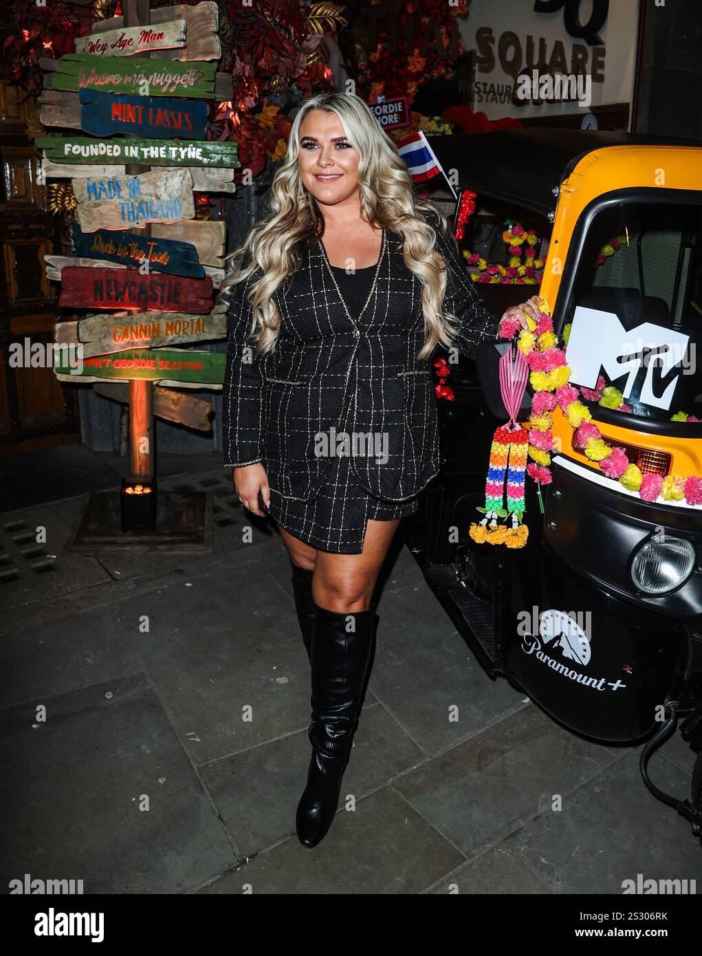 Londres, Royaume-Uni. 07 janvier 2025. Safran Lempriere vu assister à une séance photo et à la projection de 'Geordie Shore' au Thai Square Trafalgar Square à Londres. (Photo de Brett Cove/SOPA images/SIPA USA) crédit : SIPA USA/Alamy Live News Banque D'Images