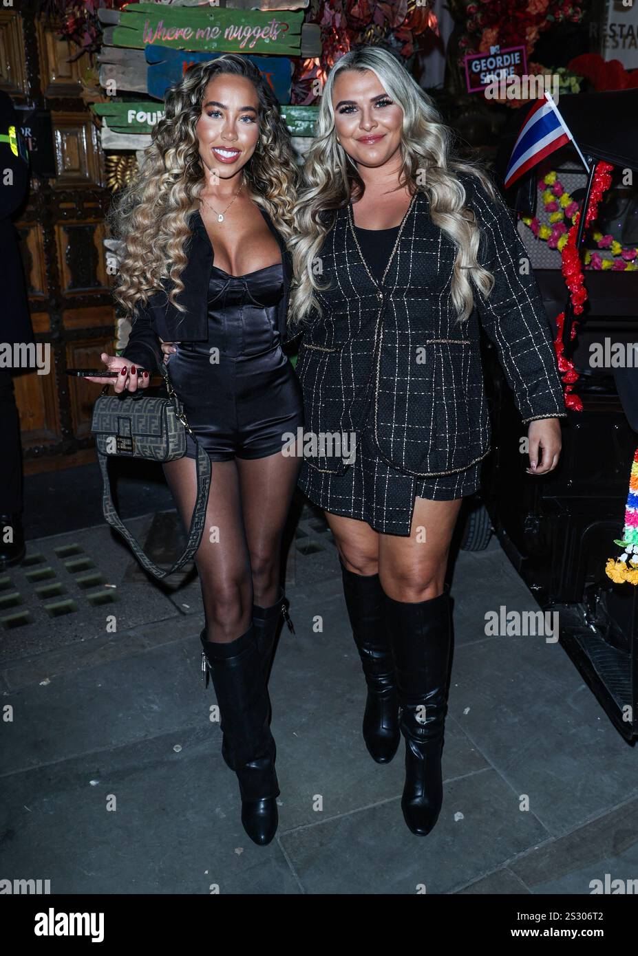 Londres, Royaume-Uni. 07 janvier 2025. Dani Imbert et Saffron Lempriere ont assisté à une séance photo et à la projection de 'Geordie Shore' au Thai Square Trafalgar Square à Londres. (Photo de Brett Cove/SOPA images/SIPA USA) crédit : SIPA USA/Alamy Live News Banque D'Images