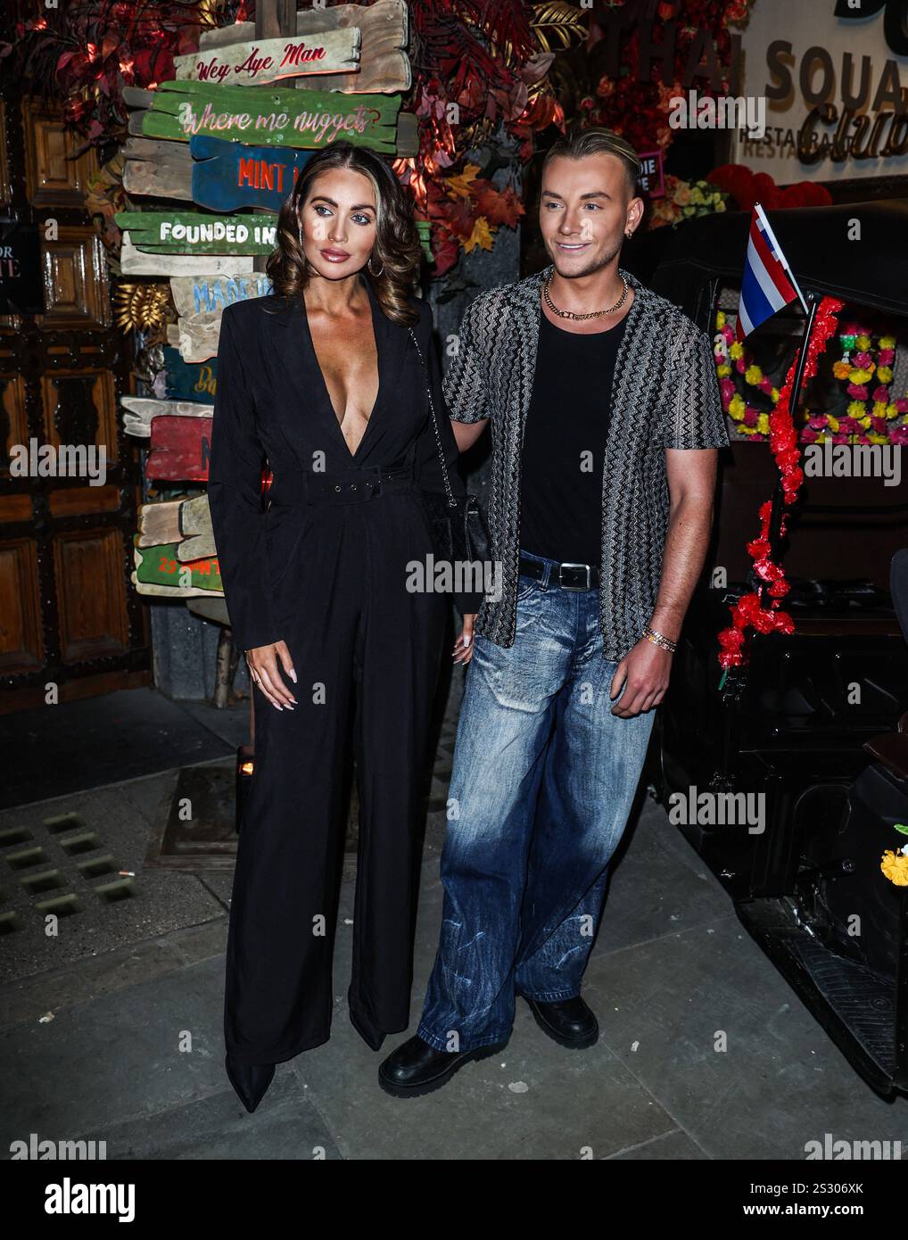 Londres, Royaume-Uni. 07 janvier 2025. Amy Childs et Harry Derbidge ont assisté à une séance photo et à la projection de 'Geordie Shore' au Thai Square Trafalgar Square à Londres. (Photo de Brett Cove/SOPA images/SIPA USA) crédit : SIPA USA/Alamy Live News Banque D'Images