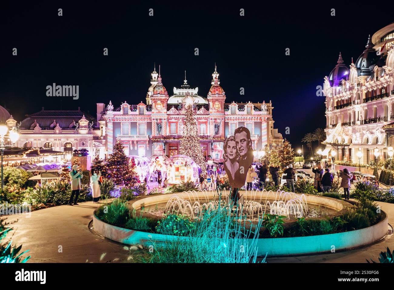 La place devant le Casino Monte Carlo à Monaco avant Noël Banque D'Images