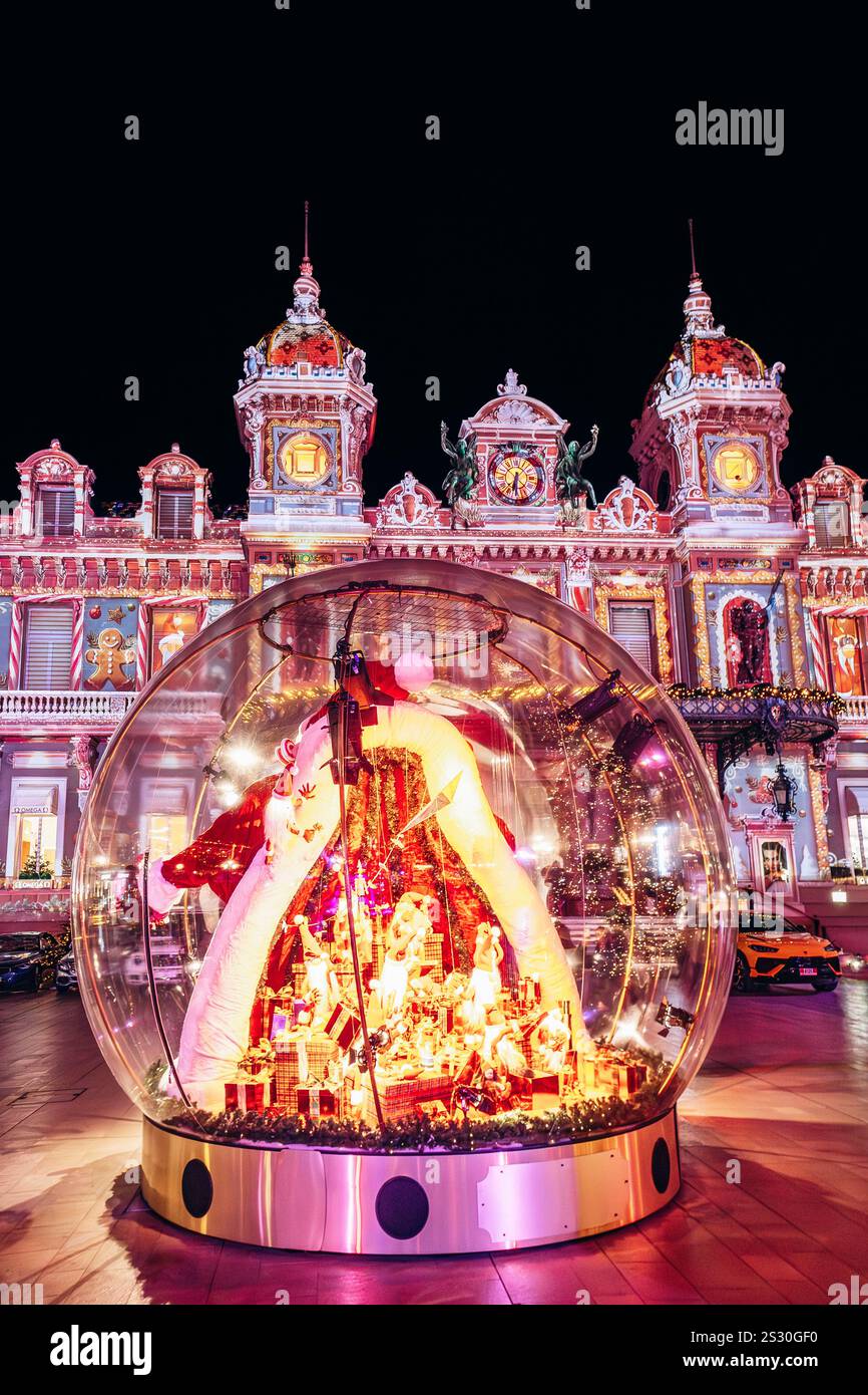 La place devant le Casino Monte Carlo à Monaco avant Noël Banque D'Images