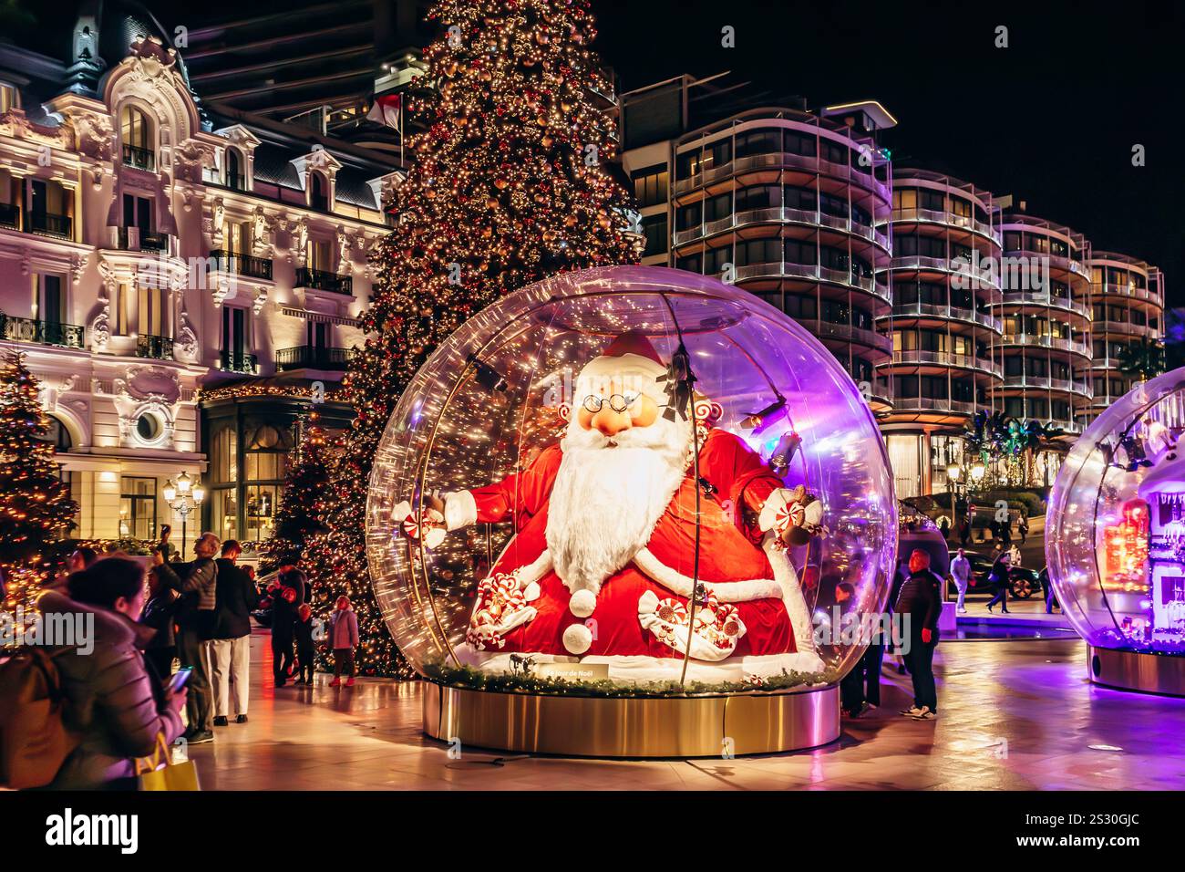 La place devant le Casino Monte Carlo à Monaco avant Noël Banque D'Images