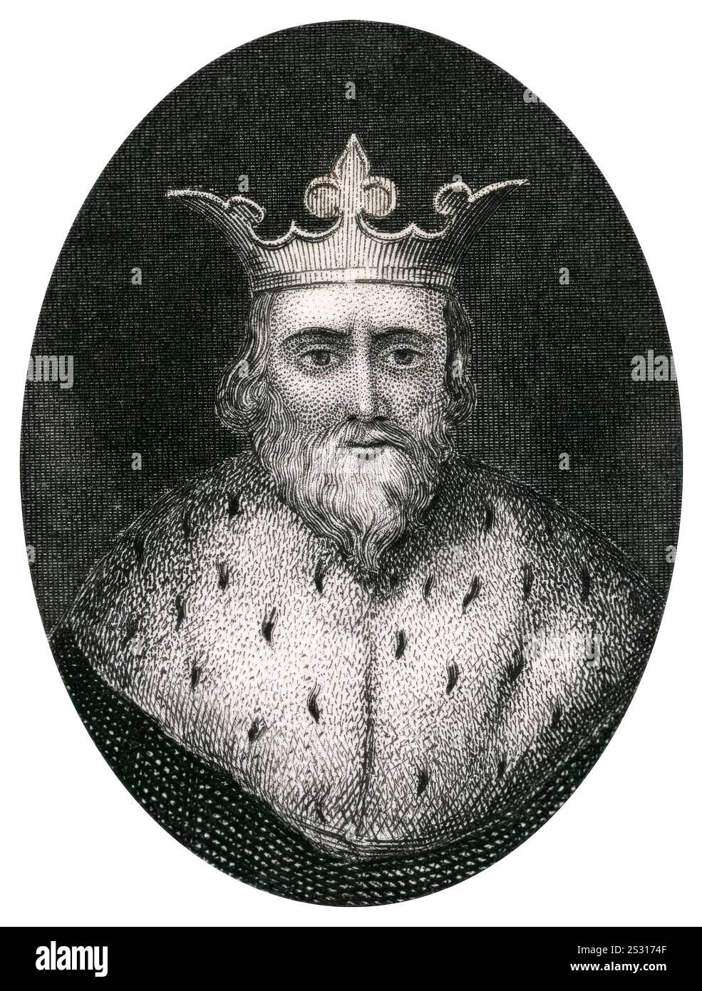 Roi Athelstan (Aethelstan) des Anglo-Saxons et plus tard des Anglais (vers 894-939), gravure de portrait du XVIIIe siècle, 1775-1825 Banque D'Images