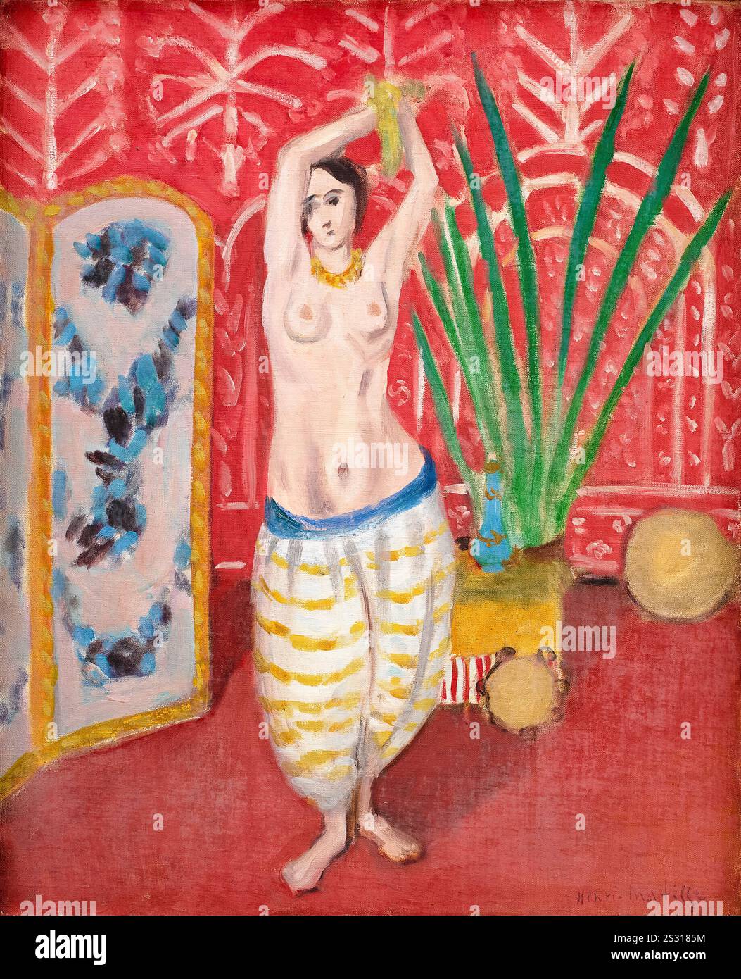 Henri Matisse, Odalisque à l'écran, portrait peint à l'huile sur toile, 1923 Banque D'Images