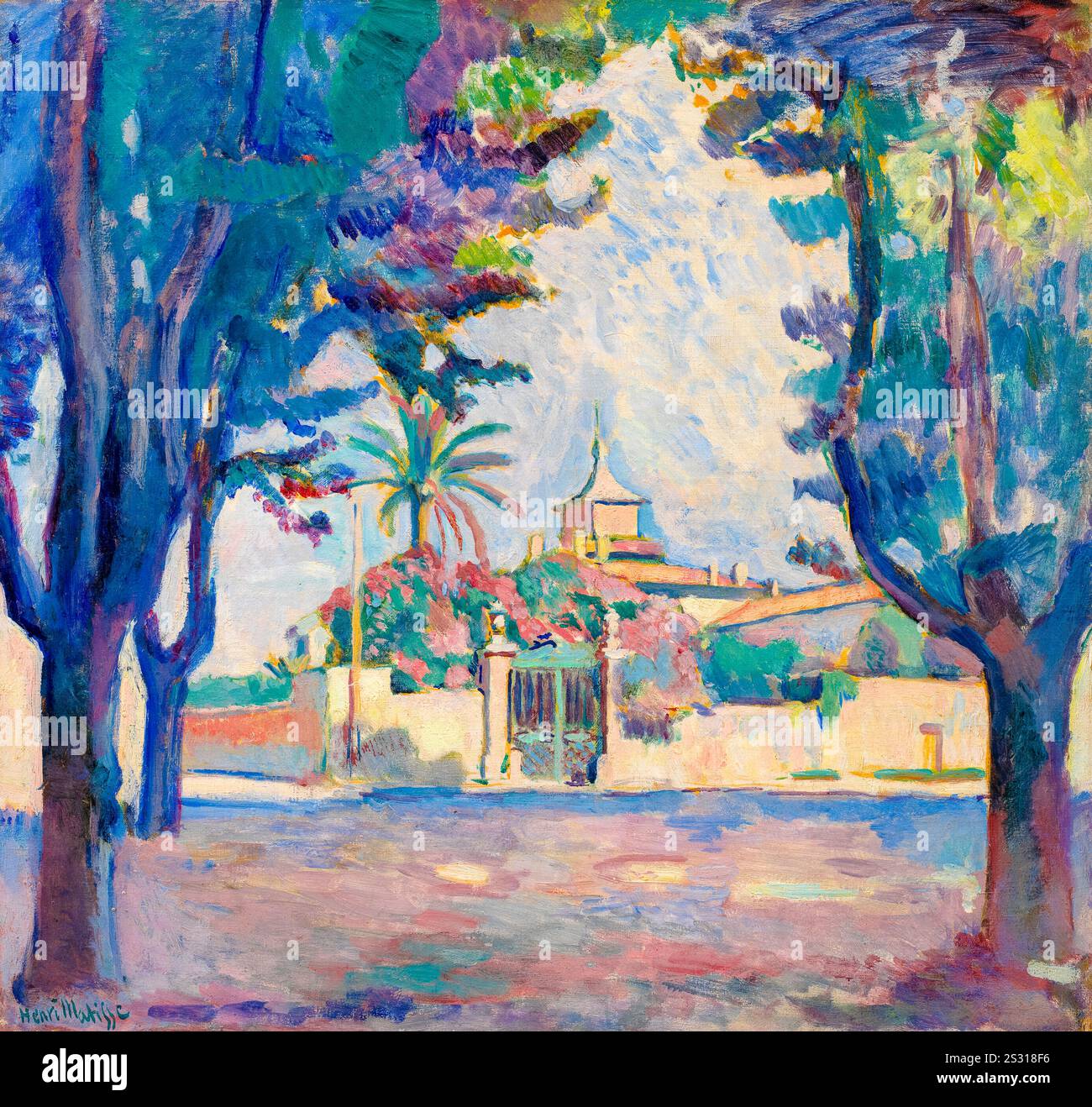 Henri Matisse, place des Lices, Saint-Tropez, peinture de paysage à l'huile sur toile, 1904 Banque D'Images