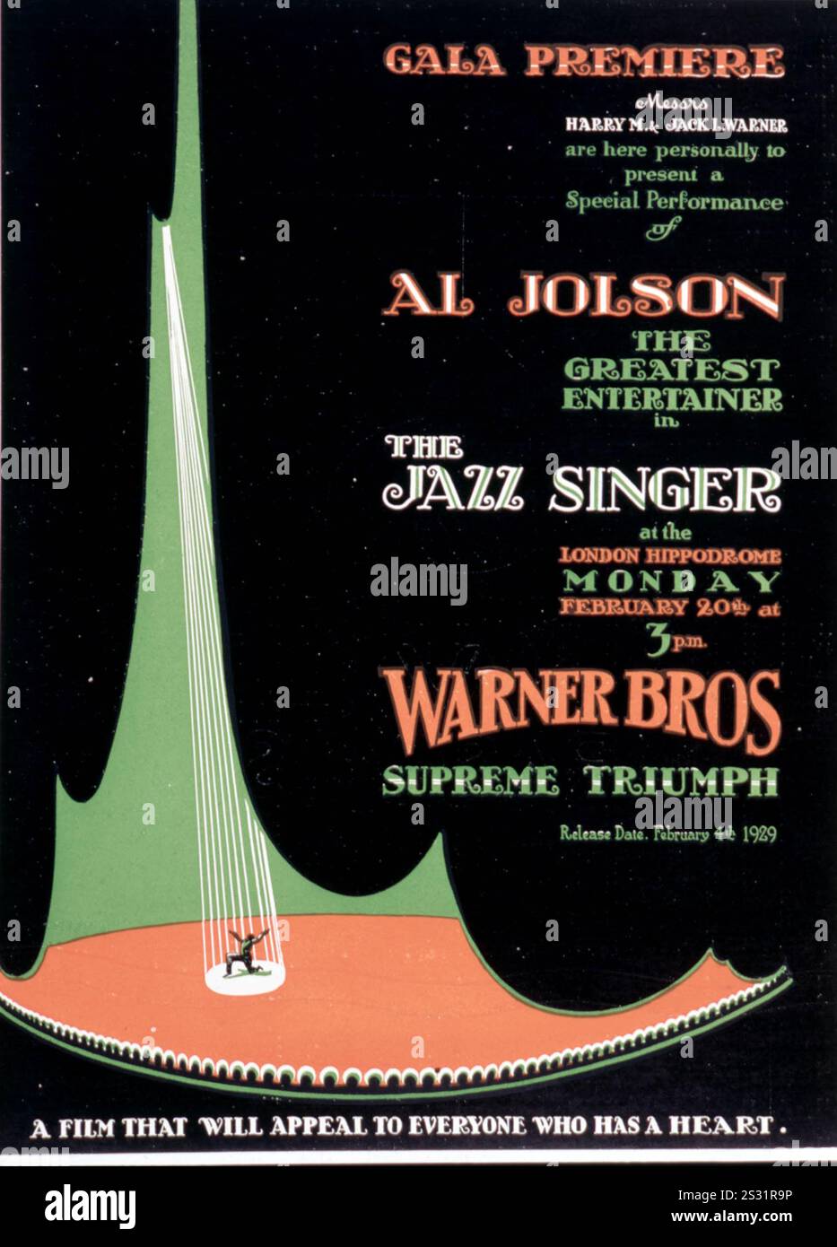 LE CHANTEUR DE JAZZ date : 1927 Banque D'Images