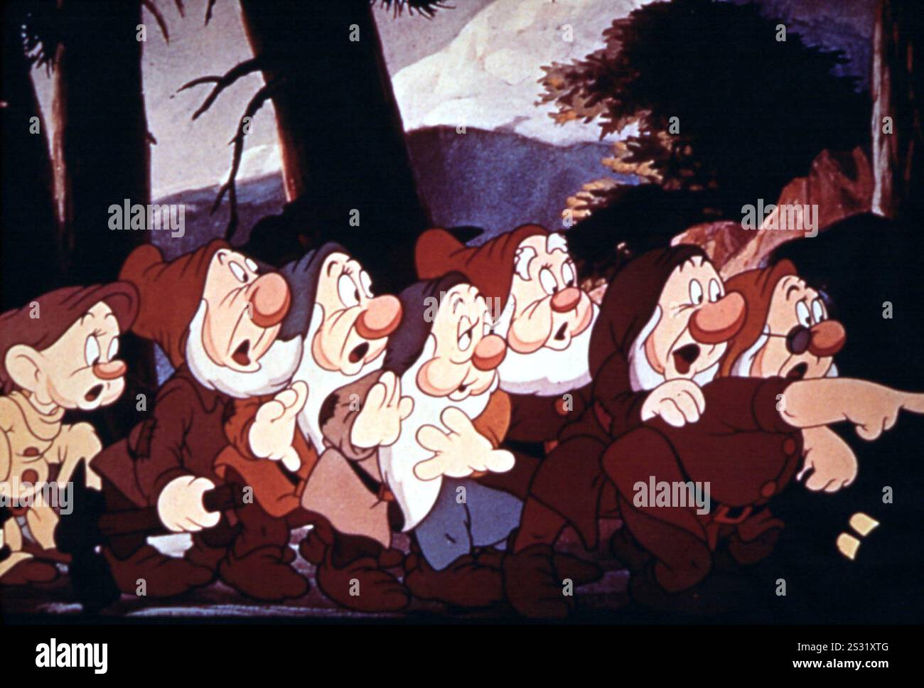 Blanche Neige et les Sept Nains Date : 1937 Banque D'Images