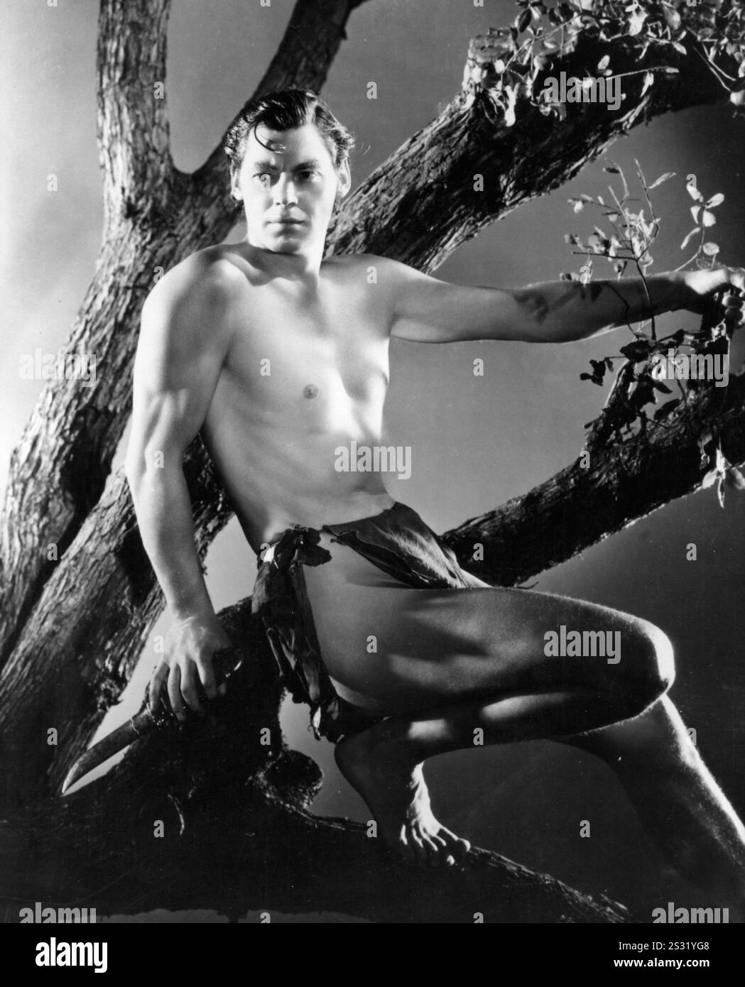 TARZAN L'HOMME APE JOHNNY WEISSMULLER UN FILM DE MGM date : 1932 Banque D'Images