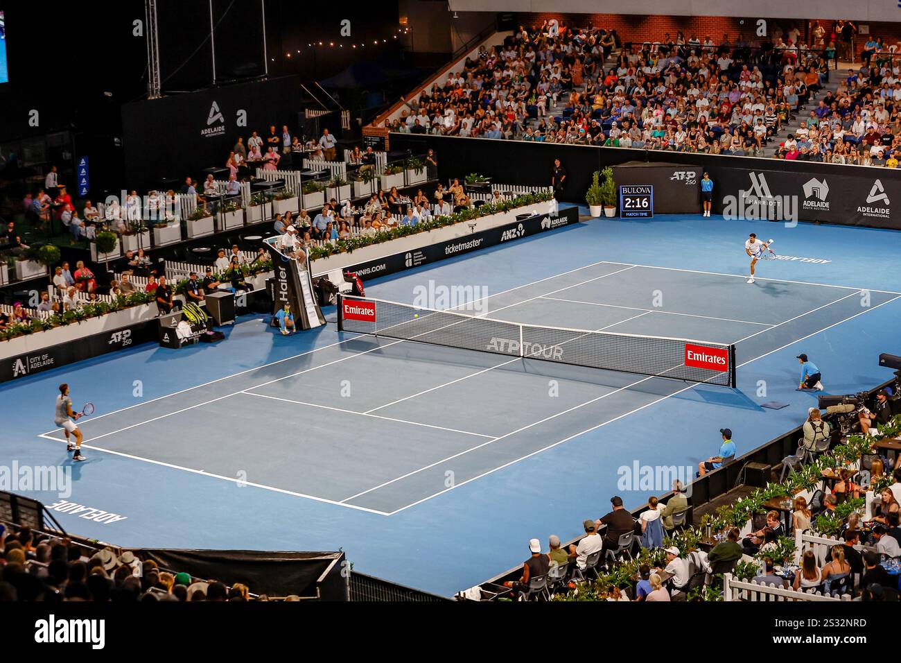 Memorial Drive Tennis Centre, Adélaïde, Australie 8 janvier 2025, Adelaide International Tennis, Round 2, Credit ; Mark Willoughby/ALAMY Live News Banque D'Images
