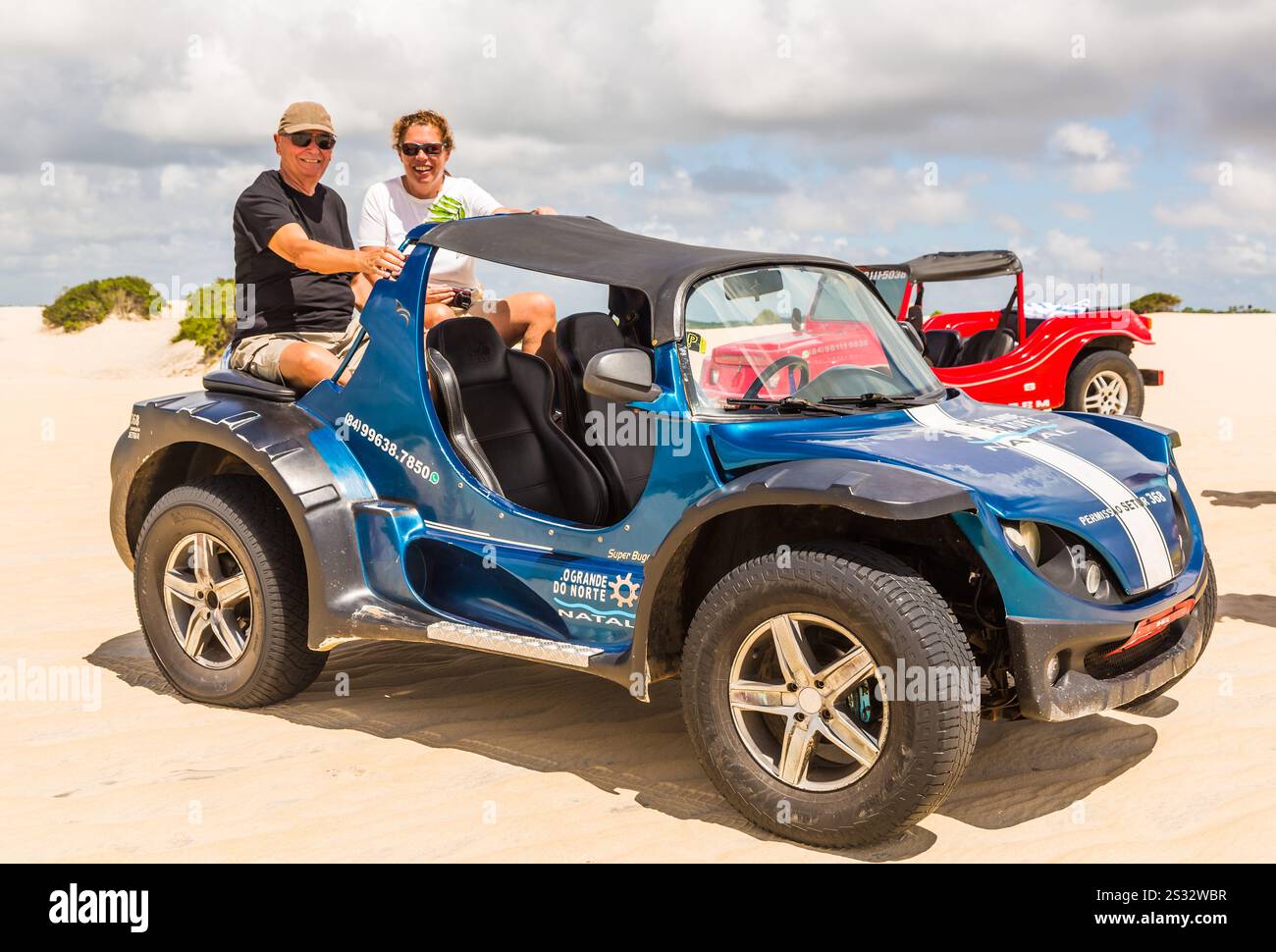 Buggy dune sur Dunas de Jenipabu, Natal, Brésil Banque D'Images