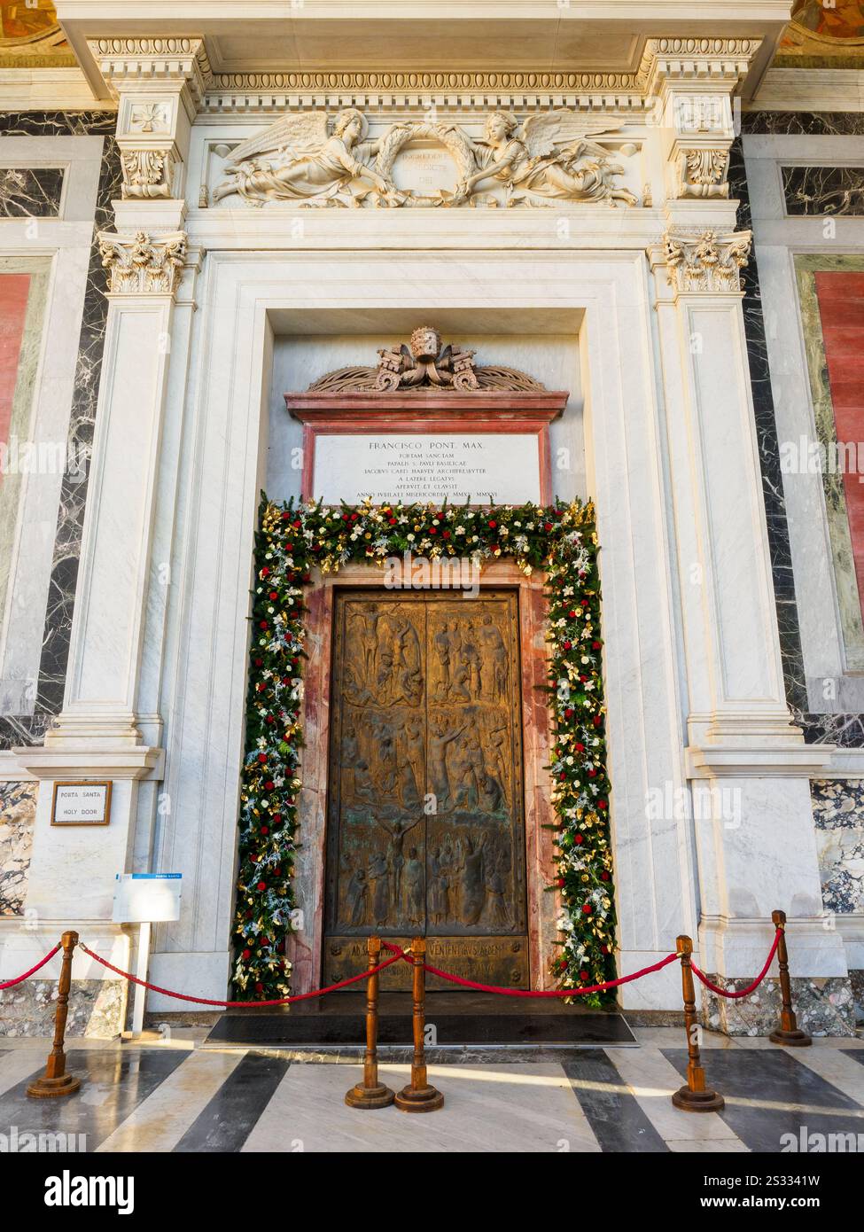 Porte Sainte dans la basilique Saint-Paul hors des murs - Rome, Italie Banque D'Images