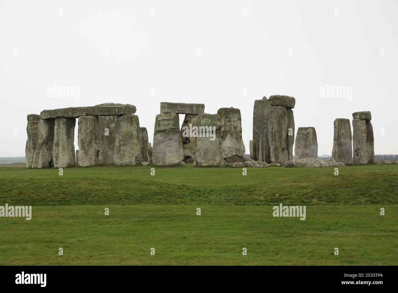 Stonehenge, une structure mégalithique préhistorique sur la plaine de Salisbury dans le Wiltshire, en Angleterre Banque D'Images