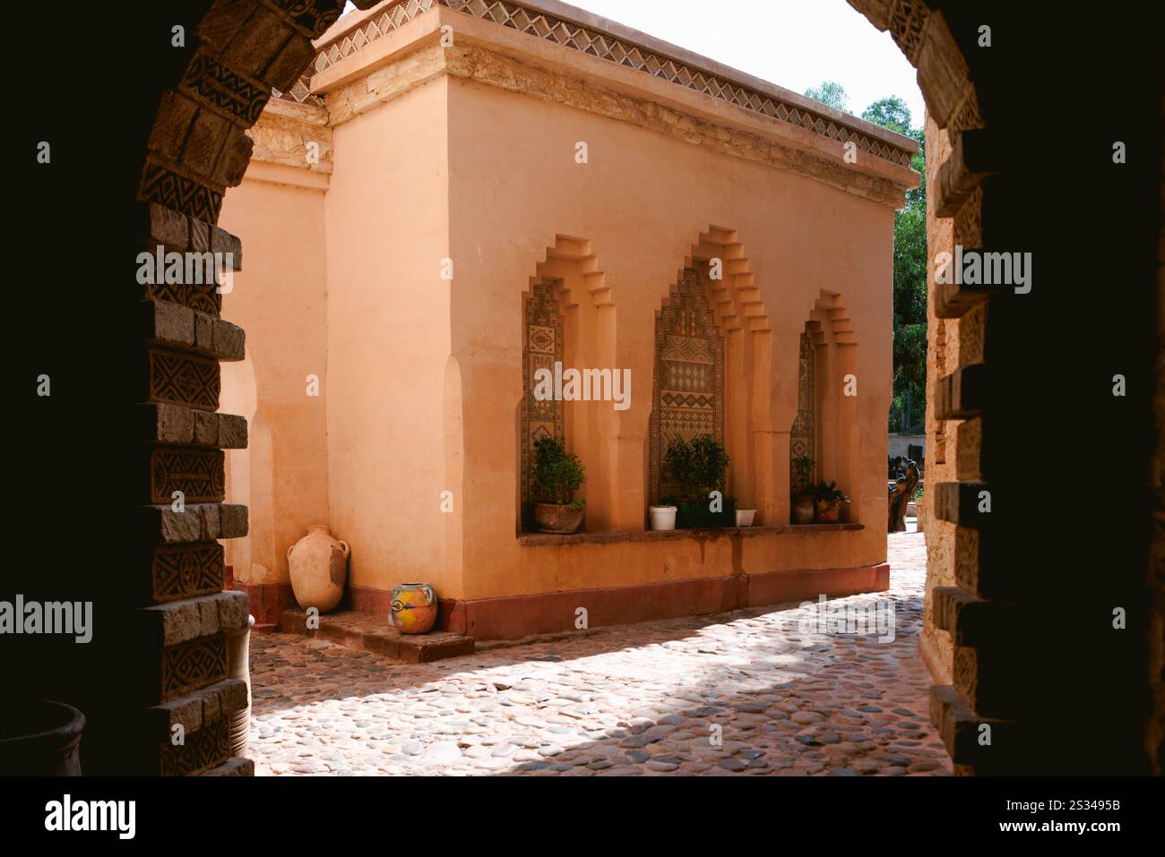 Dans la médina historique d'Agadir, qui ressemble à un musée par rapport à ses homologues modernes. Banque D'Images