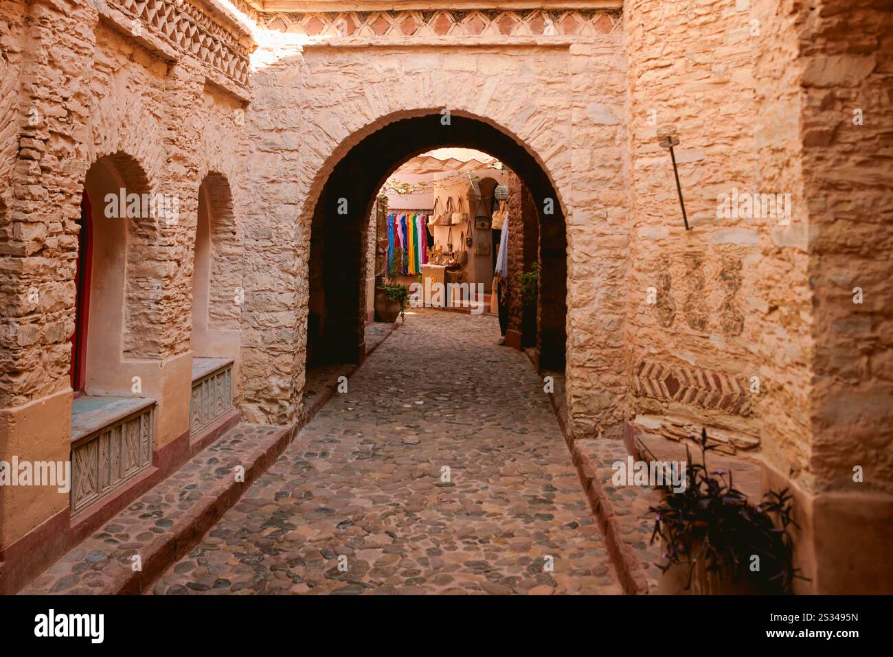 Dans la médina historique d'Agadir, qui ressemble à un musée par rapport à ses homologues modernes. Banque D'Images