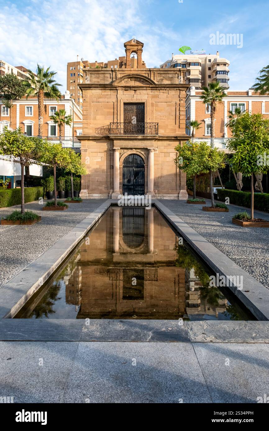 La chapelle du port de Malaga, la Capilla del puerto de Malaga. Andalousie, Espagne Banque D'Images
