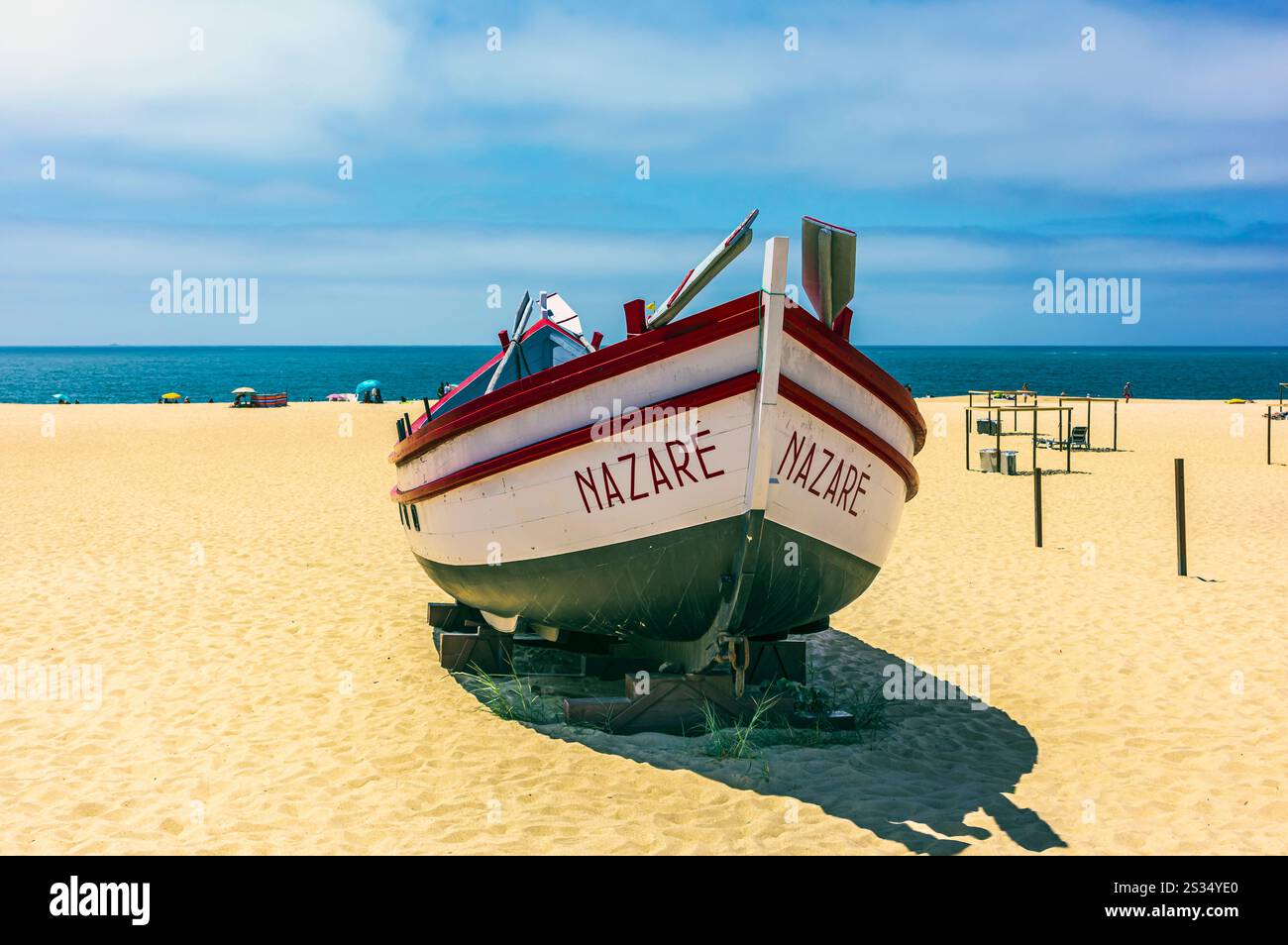 Nazaré est une ville portugaise sur l'océan Atlantique dans la sous-région Oeste de la région Centro et la province historique d'Estrémadure, à environ 100 km Banque D'Images