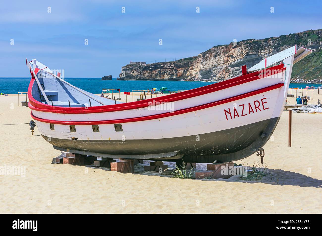 Nazaré est une ville portugaise sur l'océan Atlantique dans la sous-région Oeste de la région Centro et la province historique d'Estrémadure, à environ 100 km Banque D'Images