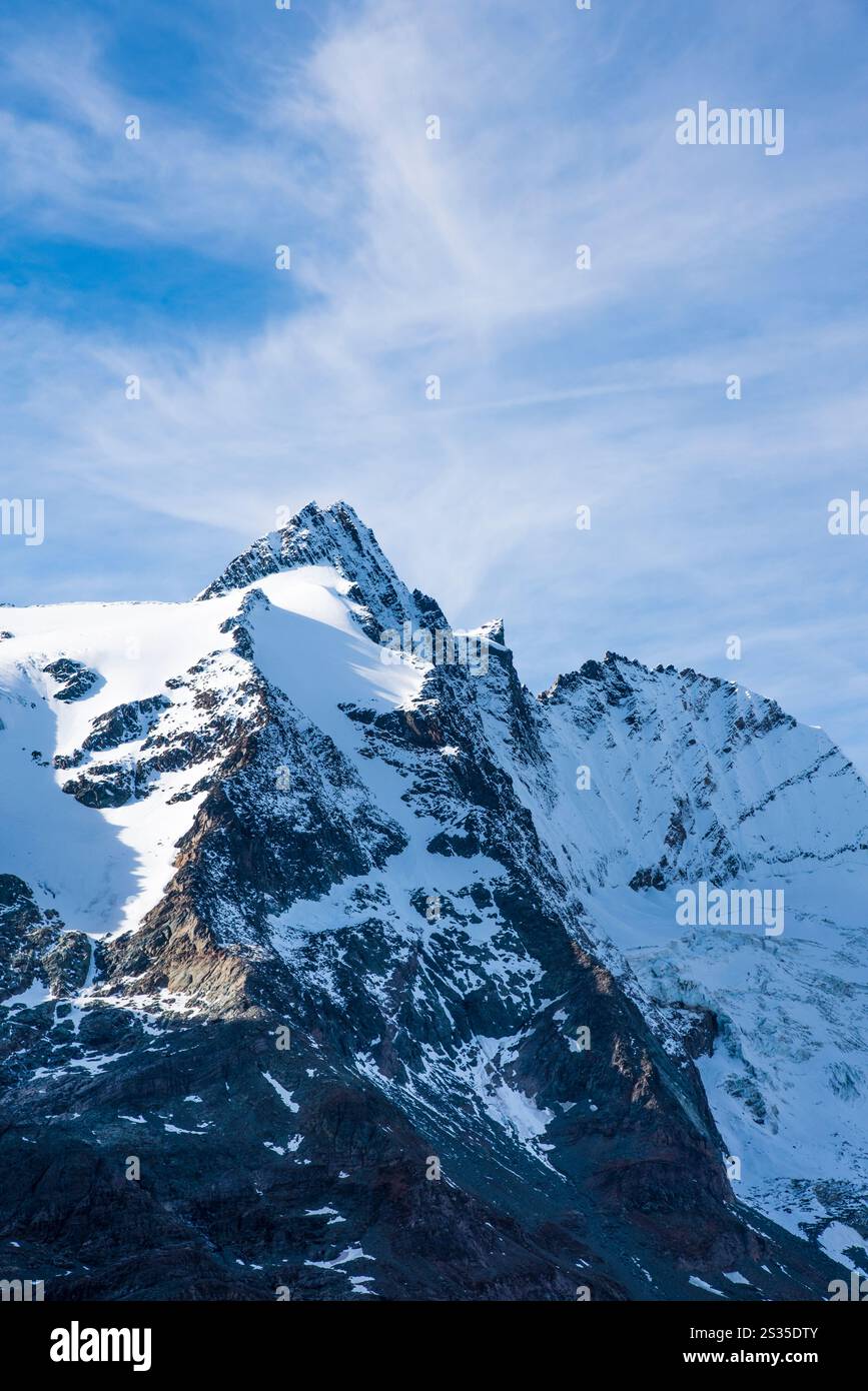 Großglockner, sommet, 3798 mètres, la plus haute montagne d'Autriche, dans le Hohe Tauern, Carinthie Banque D'Images