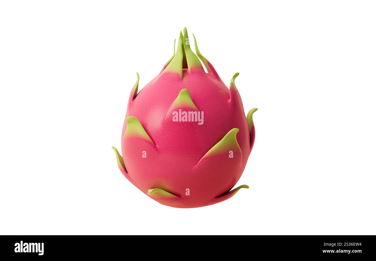 Fruit du dragon avec goût doux et rafraîchissant, rendu 3D. Illustration 3D. Banque D'Images