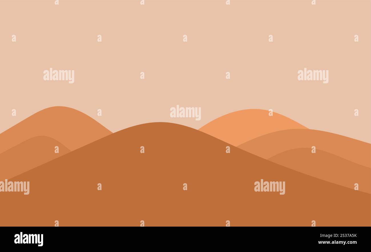 Illustration paysage désert design unique Illustration de Vecteur