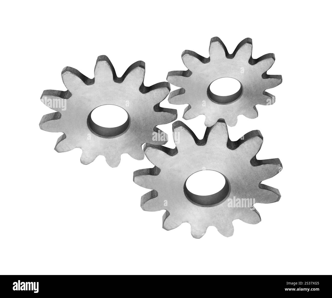Engrenages métalliques isolés sur blanc. Engrenages métalliques isolés Banque D'Images Engrenages métalliques isolés sur blanc. Engrenages métalliques isolés Banque D'Images