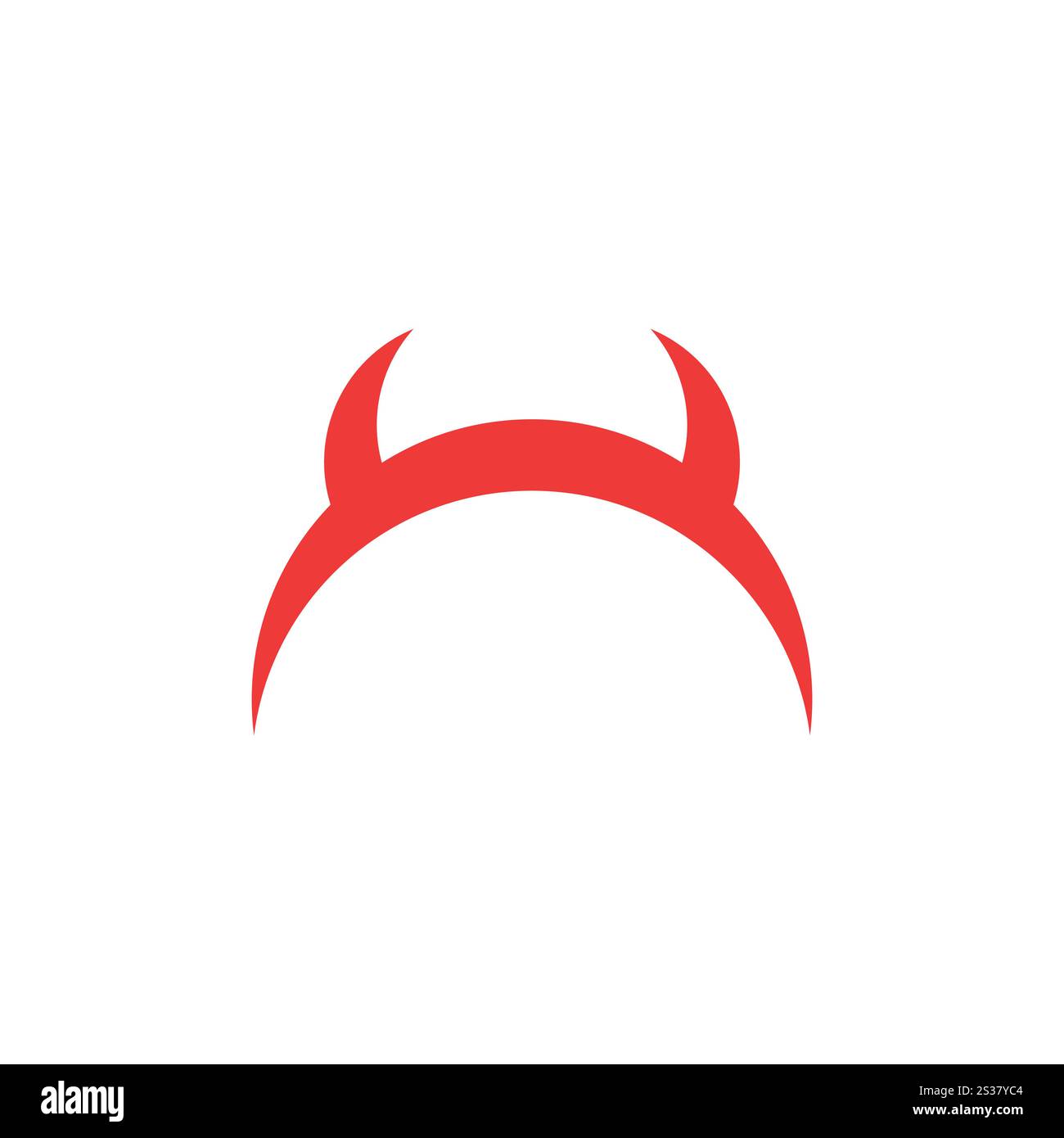Logo tête diable design unique minimaliste Illustration de Vecteur