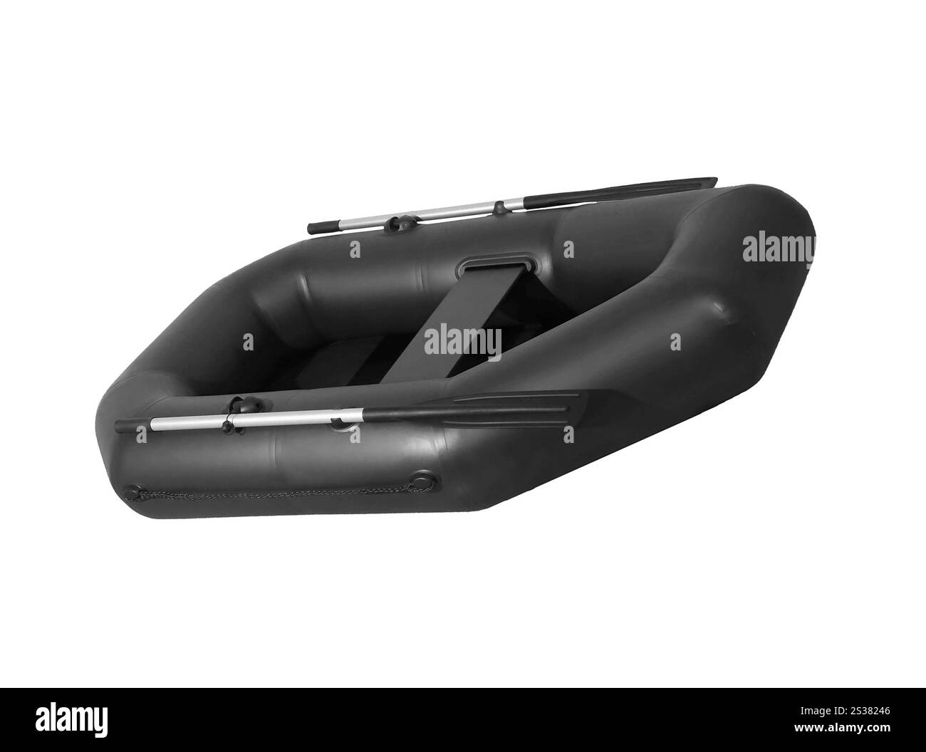 Bateau gonflable isolé sur fond blanc. Bateau gonflable Banque D'Images