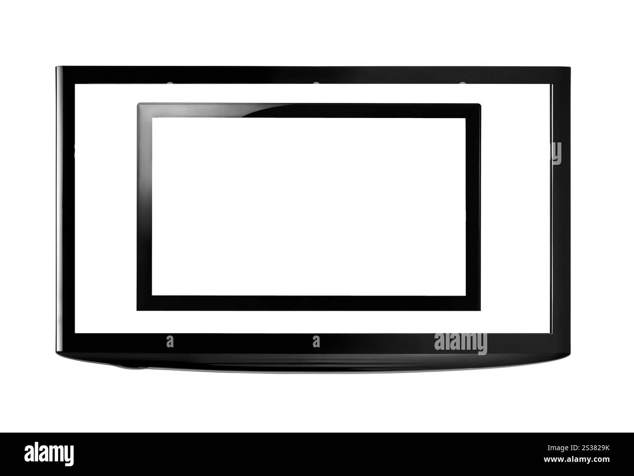 Ecran plasma isolé sur fond blanc. Ecran plasma Banque D'Images