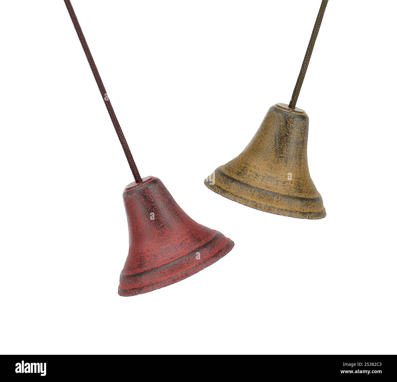Cloches classiques isolées sur fond blanc. Cloches classiques sur le blanc Banque D'Images