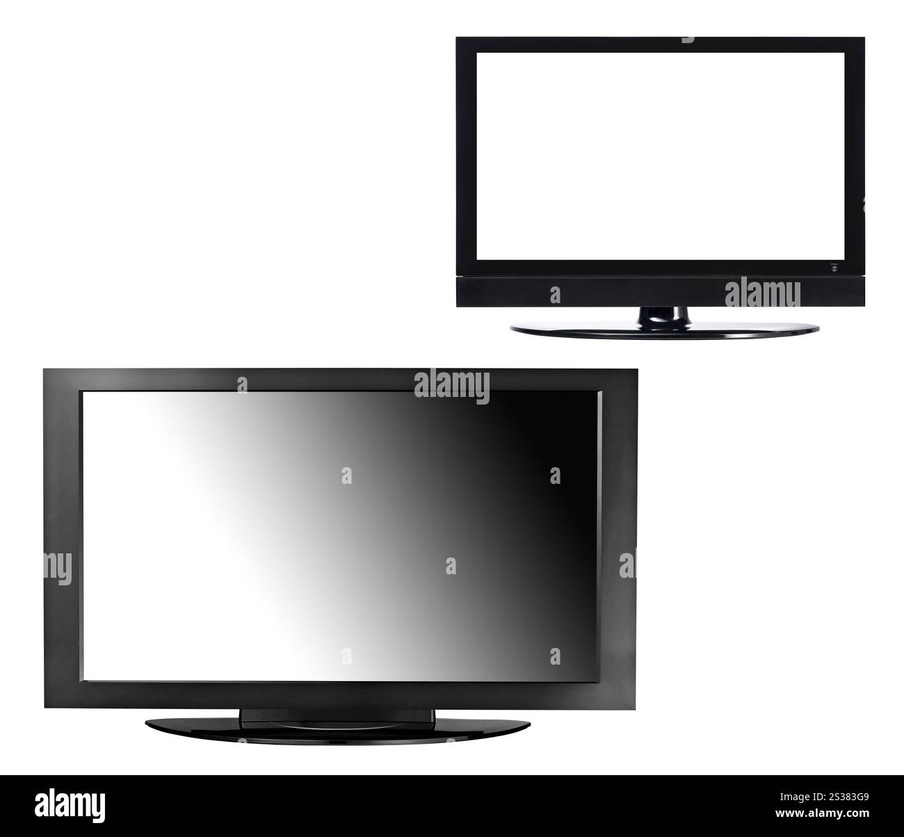 Téléviseur à écran LCD isolé sur fond blanc. Téléviseur à écran LCD avec fond blanc Banque D'Images