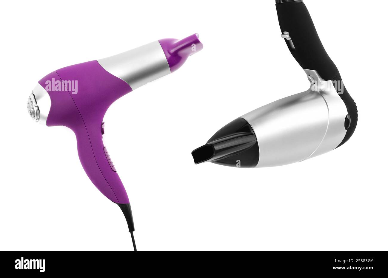Sèche-cheveux isolé sur blanc. Sèche-cheveux isolé Banque D'Images