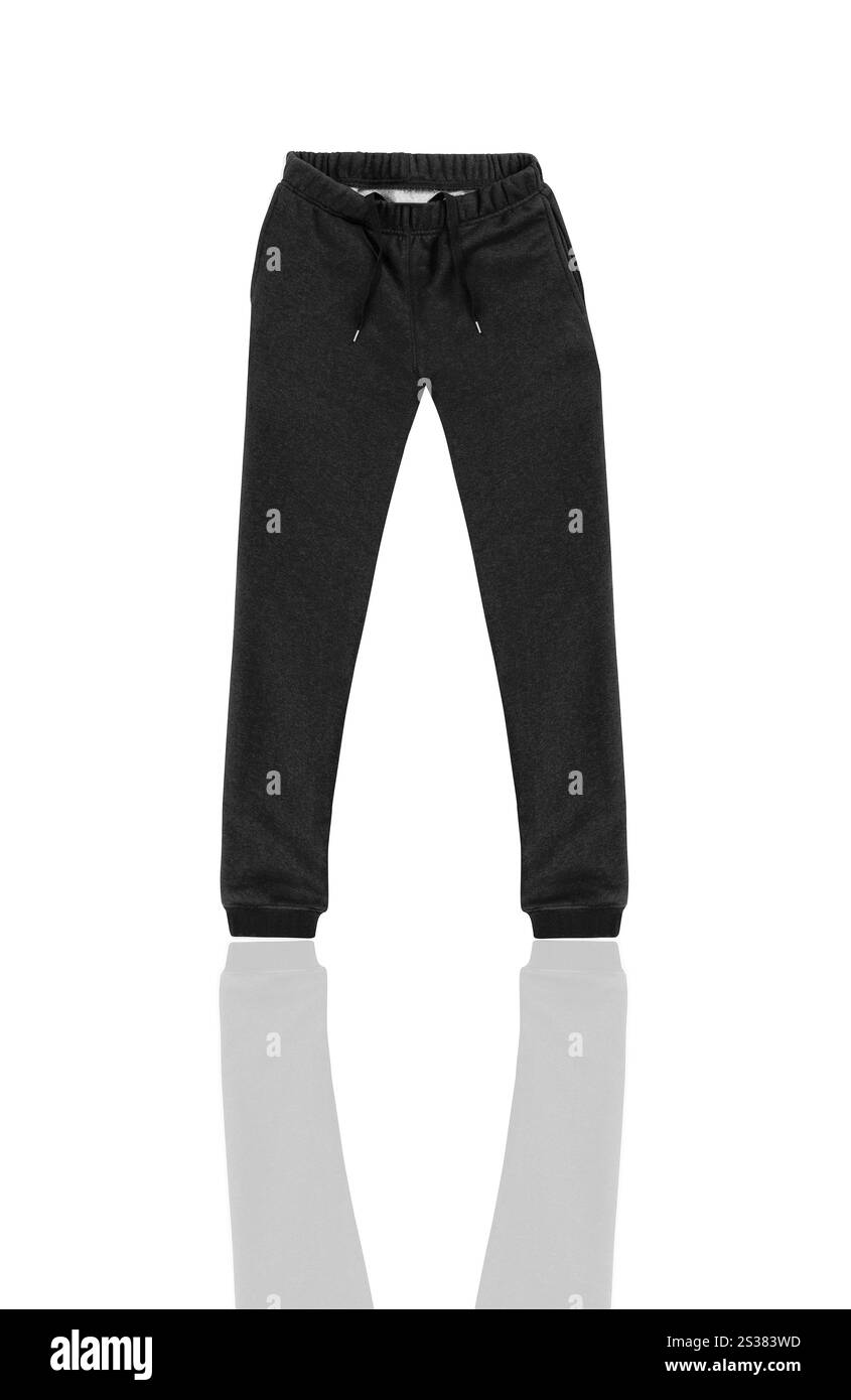 Pantalons de survêtement isolés sur fond blanc. Pantalons de survêtement Banque D'Images