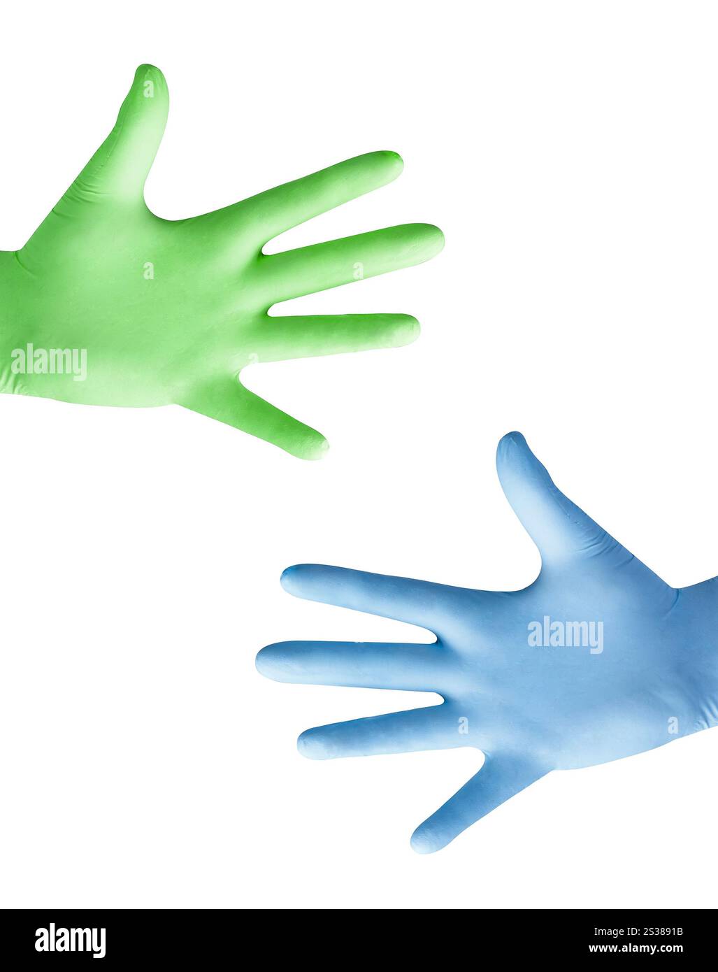 gants en caoutchouc de protection ménager isolés sur fond blanc. gants de protection ménagers en caoutchouc Banque D'Images