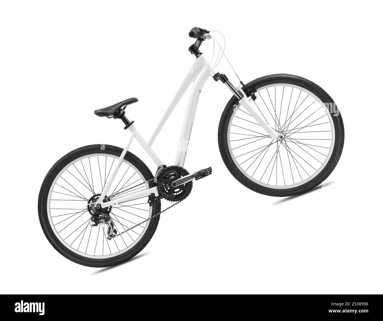 Nouveau vélo isolé sur un fond blanc. Nouveau vélo isolé Banque D'Images