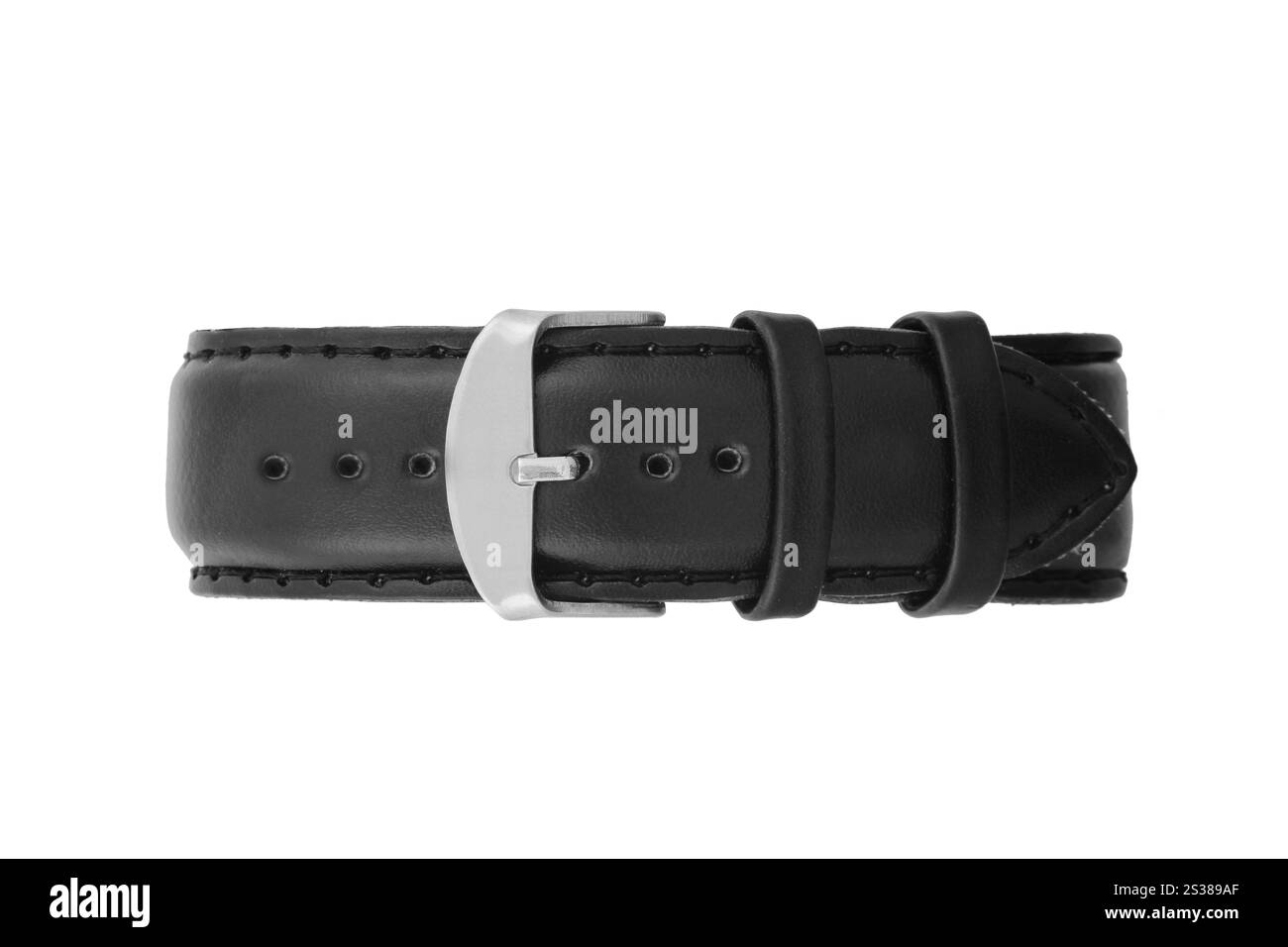Ceinture en cuir noir avec une boucle rectangulaire isolée sur fond blanc. Ceinture en cuir noir avec boucle rectangulaire Banque D'Images Ceinture en cuir noir avec une boucle rectangulaire isolée sur fond blanc. Ceinture en cuir noir avec boucle rectangulaire Banque D'Images