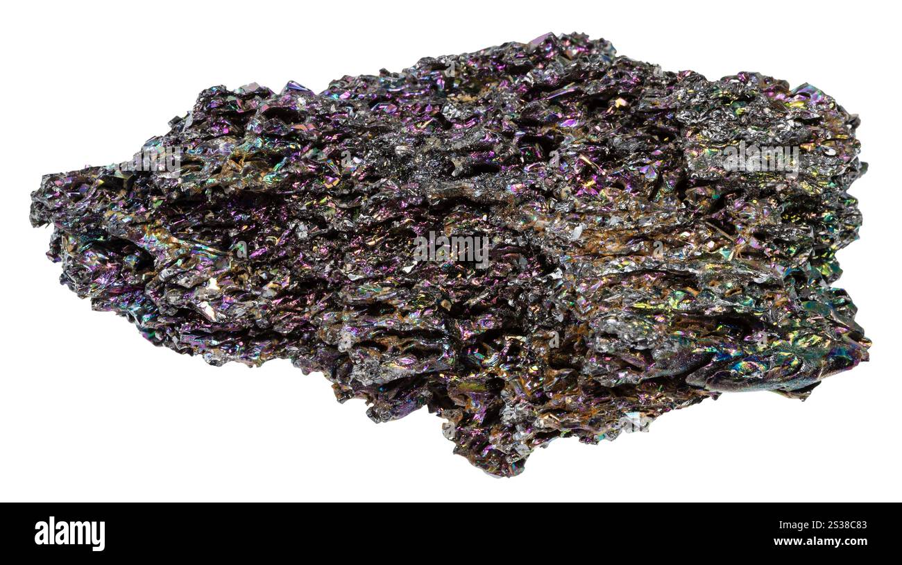 gros plan de l'échantillon de pierre de la collection géologique - carborundum non poli (analogue synthétique de carbure de silicium de moissanite) minéral isolé sur Banque D'Images