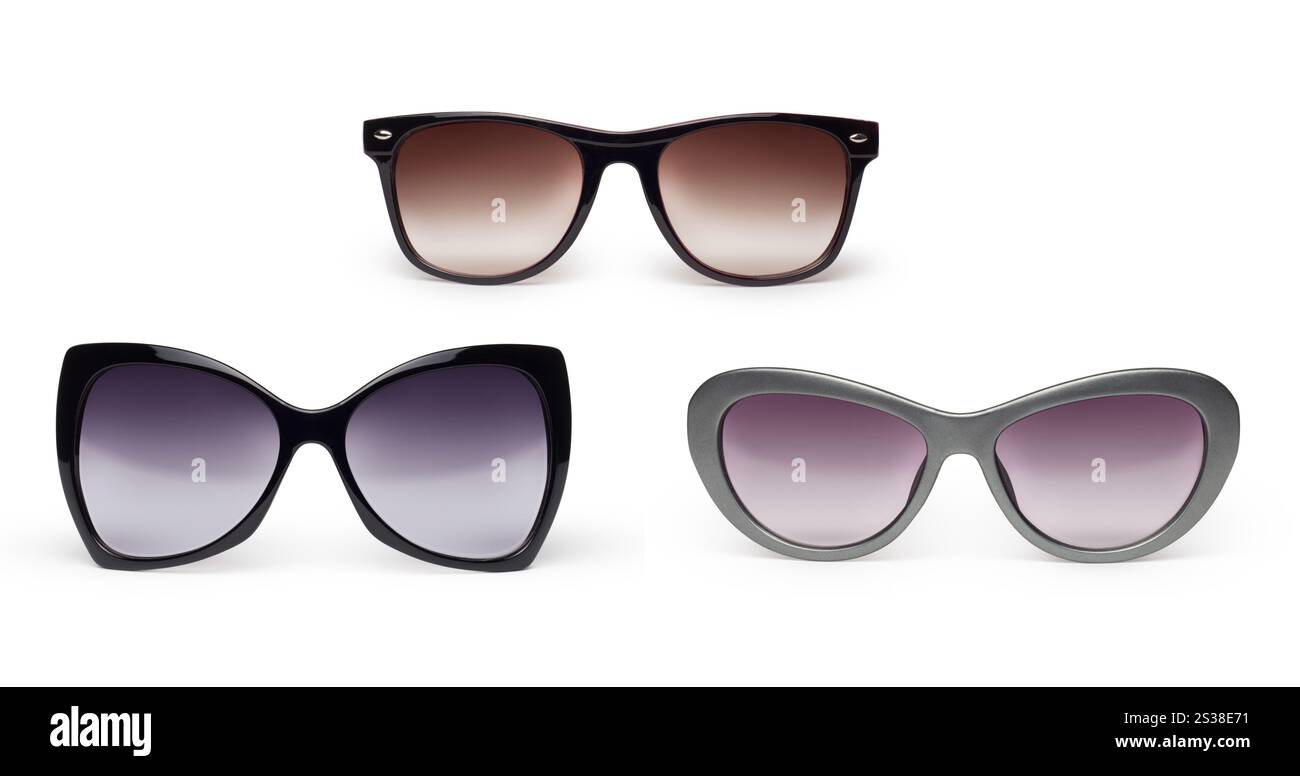 Lunettes de soleil isolées sur fond blanc. Lunettes de soleil Banque D'Images