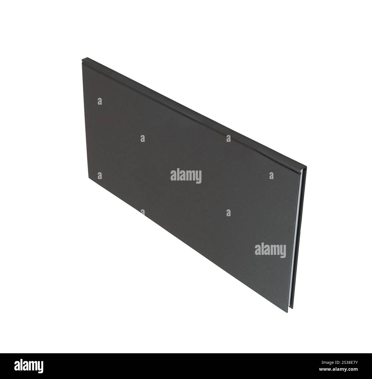 carnet noir isolé sur fond blanc. cahier noir sur blanc Banque D'Images