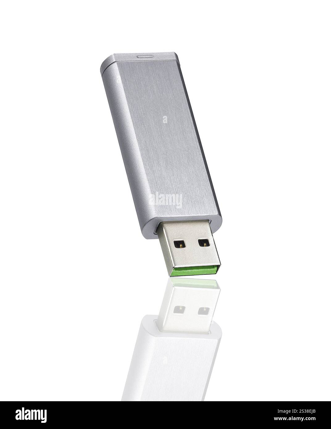 Mémoire flash USB isolée sur fond blanc. Mémoire flash USB Banque D'Images