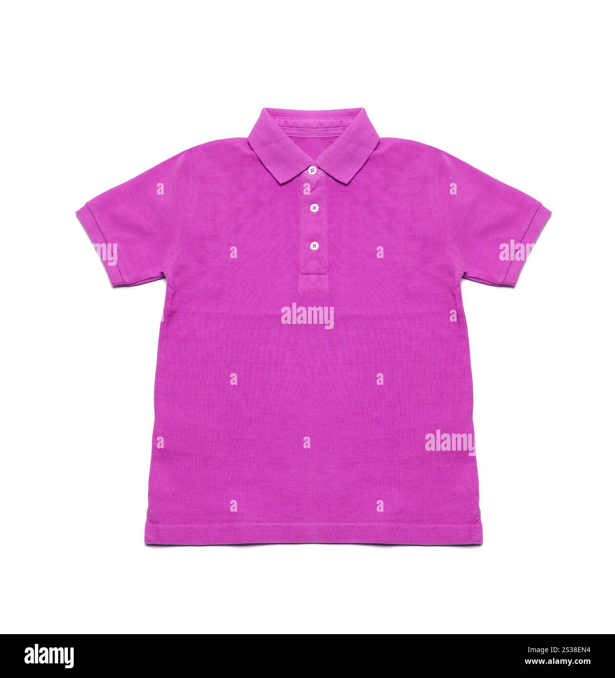 Polo rose isolé sur blanc. Polo rose isolé Banque D'Images