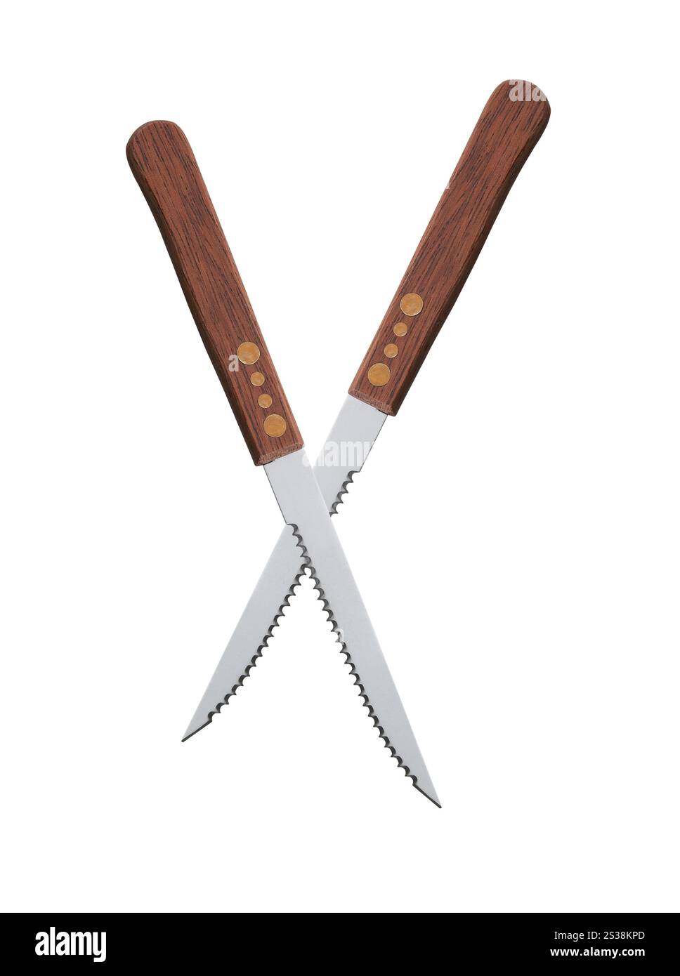 Couteaux isolés sur fond blanc Banque D'Images