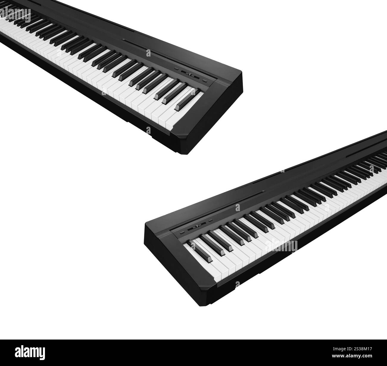 Synthétiseur gris foncé isolé sur fond blanc. Synthétiseur gris foncé Banque D'Images