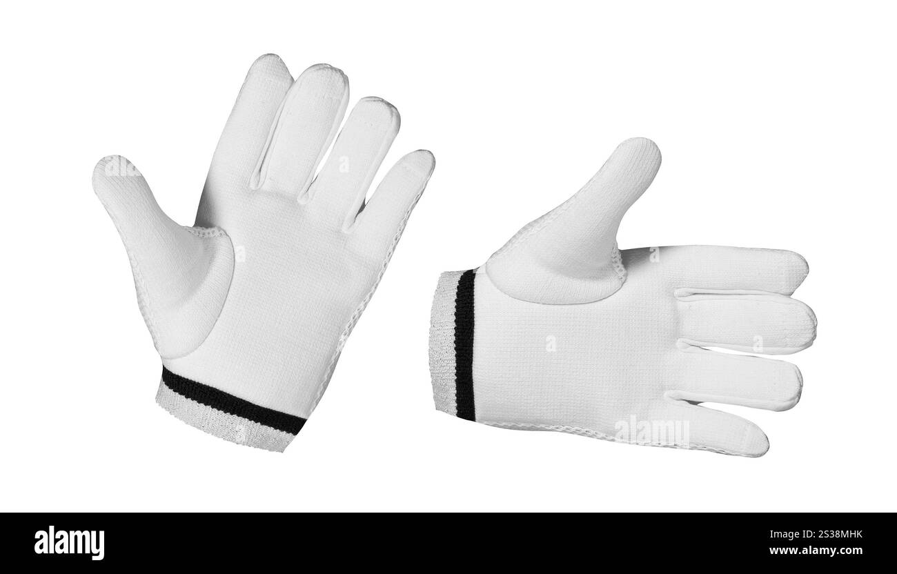 Gants de golf isolés sur fond blanc. Gants de golf isolés sur blanc Banque D'Images